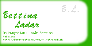 bettina ladar business card