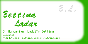 bettina ladar business card